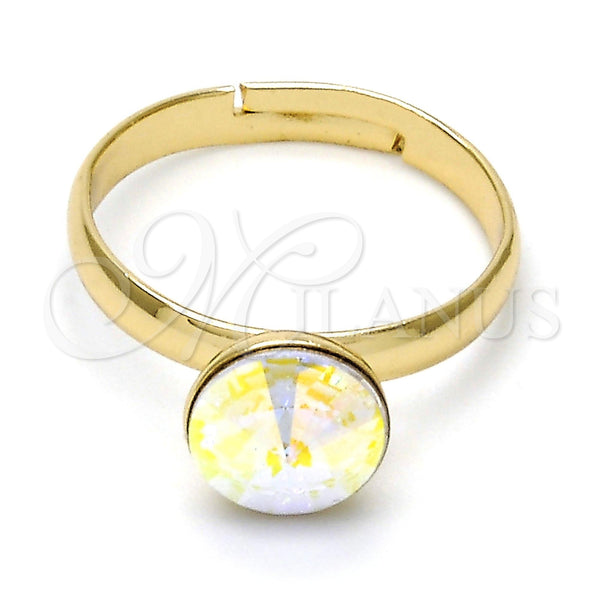 Gold Filled Ring — Multi Stone Ring with Aurore Boreale Swarovski Crystals — main product view — SKU 112537 | Oro Laminado anillo — Multi Stone Ring with Aurore Boreale Swarovski Crystals — SKU 112537