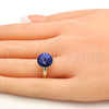Oro Laminado Multi Stone Ring, Gold Filled Style with Tanzanite Swarovski Crystals, Polished, Golden Finish, 01.239.0001.8 (One size fits all)