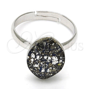 White Gold Filled Ring — Multi Stone Ring with Crystal Black Patina Swarovski — main product view — SKU 112548 | Oro Laminado Blanco anillo — Multi Stone Ring with cristal negro Patina Swarovski — SKU 112548