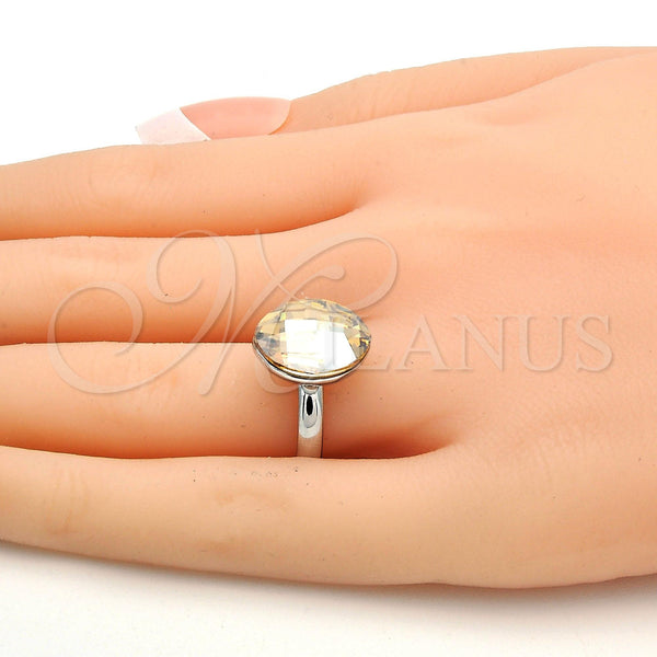 White Gold Filled Ring — Multi Stone Ring with Shadow Swarovski Crystals Polished — alternate product view — SKU 112549 | Oro Laminado Blanco anillo — Multi Stone Ring with Shadow Swarovski Crystals pulido — SKU 112549