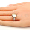 Rhodium Gold Filled Multi Stone Ring, with Golden Shadow Swarovski Crystals, Polished, Rhodium Finish, 01.239.0008.6 (One size fits all)