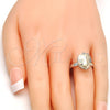 Rhodium Gold Filled Multi Stone Ring, with Golden Shadow Swarovski Crystals, Polished, Rhodium Finish, 01.239.0008.6 (One size fits all)