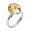 Rhodium Gold Filled Multi Stone Ring, with Golden Shadow Swarovski Crystals, Polished, Rhodium Finish, 01.239.0008.6 (One size fits all)