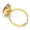 Oro Laminado Multi Stone Ring, Gold Filled Style with Golden Shadow Swarovski Crystals, Polished, Golden Finish, 01.239.0008.7 (One size fits all)