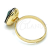 Oro Laminado Multi Stone Ring, Gold Filled Style with Emerald Swarovski Crystals, Polished, Golden Finish, 01.239.0008.9 (One size fits all)