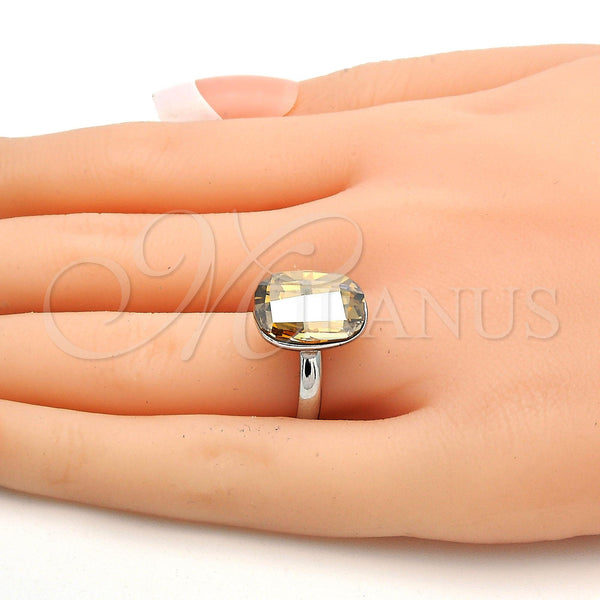 White Gold Filled Ring — Multi Stone Ring with Shadow Swarovski Crystals Polished — alternate product view — SKU 112559 | Oro Laminado Blanco anillo — Multi Stone Ring with Shadow Swarovski Crystals pulido — SKU 112559