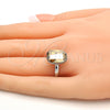Rhodium Gold Filled Multi Stone Ring, with Golden Shadow Swarovski Crystals, Polished, Rhodium Finish, 01.239.0011.4 (One size fits all)