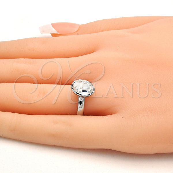 White Gold Filled Ring — Multi Stone Ring with Crystal Swarovski Crystals Polished — alternate product view — SKU 112565 | Oro Laminado Blanco anillo — Multi Stone Ring with cristal Swarovski Crystals pulido — SKU 112565