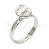 Rhodium Gold Filled Multi Stone Ring, with Crystal Swarovski Crystals, Polished, Rhodium Finish, 01.239.0004.1 (One size fits all)