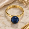 Oro Laminado Multi Stone Ring, Gold Filled Style with Montana Swarovski Crystals, Polished, Golden Finish, 01.239.0004.5 (One size fits all)