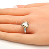 Rhodium Gold Filled Multi Stone Ring, with Golden Shadow Swarovski Crystals, Polished, Rhodium Finish, 01.239.0005.1 (One size fits all)