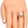 Rhodium Gold Filled Multi Stone Ring, with Golden Shadow Swarovski Crystals, Polished, Rhodium Finish, 01.239.0005.1 (One size fits all)