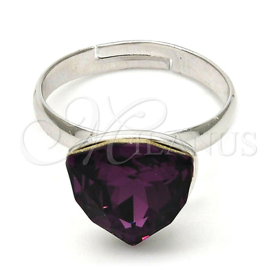 Anillo de Oro Laminado con Rodio 01.239.0005.5 de Oro Laminado Blanco por Mayoreo, vista principal del producto
