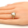 Oro Laminado Multi Stone Ring, Gold Filled Style with Golden Shadow Swarovski Crystals, Polished, Golden Finish, 01.239.0005.10 (One size fits all)