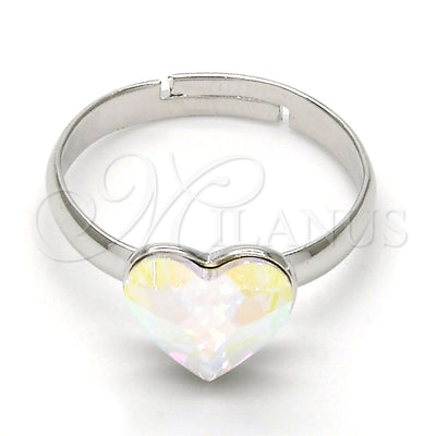 Anillo de Oro Laminado con Rodio 01.239.0002.4 de Oro Laminado Blanco por Mayoreo, vista principal del producto