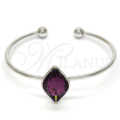 Brazalete de Oro Laminado con Rodio 07.239.0006.4 de Oro Laminado Blanco por Mayoreo, vista principal del producto
