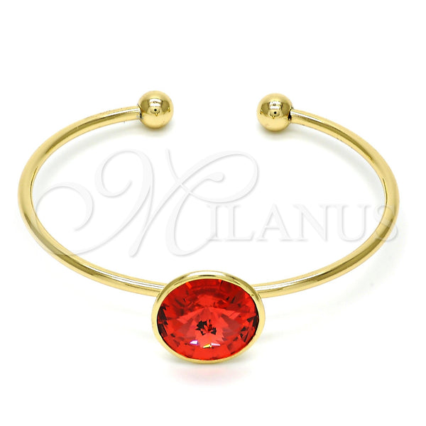 Gold Filled Jewelry — Individual Bangle with Padparadscha Swarovski Crystals Polished 07. — main product view — SKU 112607 | Oro Laminado joyería — Individual Bangle with Padparadscha Swarovski Crystals pulido 07. — SKU 112607
