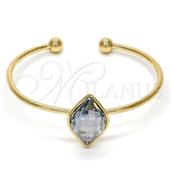 Gold Filled Jewelry — Individual Bangle with Crystal Blue Shade Swarovski Crystals — main product view — SKU 112612 | Oro Laminado joyería — Individual Bangle with cristal Blue Shade Swarovski Crystals — SKU 112612