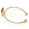 Oro Laminado Individual Bangle, Gold Filled Style with Amethyst Swarovski Crystals, Polished, Golden Finish, 07.239.0006.7 (02 MM Thickness, One size fits all)