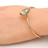 Oro Laminado Individual Bangle, Gold Filled Style with Golden Shadow Swarovski Crystals, Polished, Golden Finish, 07.239.0006.9 (02 MM Thickness, One size fits all)