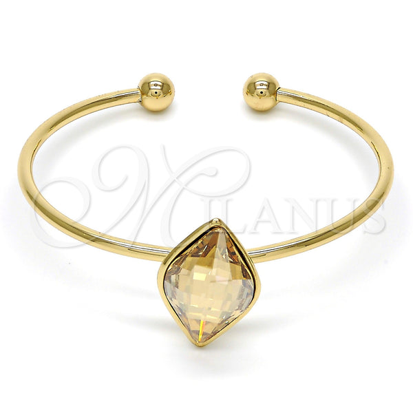 Gold Filled Jewelry — Individual Bangle with Shadow Swarovski Crystals Polished 07. — main product view — SKU 112616 | Oro Laminado joyería — Individual Bangle with Shadow Swarovski Crystals pulido 07. — SKU 112616