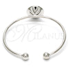 Rhodium Gold Filled Individual Bangle, with Golden Swarovski Crystals, Polished, Rhodium Finish, 07.239.0012.6 (02 MM Thickness, One size fits all)