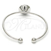 Rhodium Gold Filled Individual Bangle, with Rose Swarovski Crystals, Polished, Rhodium Finish, 07.239.0012.9 (02 MM Thickness, One size fits all)