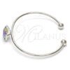 Rhodium Gold Filled Individual Bangle, with Paradise Shine Swarovski Crystals, Polished, Rhodium Finish, 07.239.0010.1 (02 MM Thickness, One size fits all)