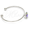 Rhodium Gold Filled Individual Bangle, with Paradise Shine Swarovski Crystals, Polished, Rhodium Finish, 07.239.0010.1 (02 MM Thickness, One size fits all)