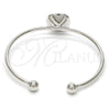 Rhodium Gold Filled Individual Bangle, with Light Turquoise Swarovski Crystals, Polished, Rhodium Finish, 07.239.0010.3 (02 MM Thickness, One size fits all)