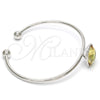 Rhodium Gold Filled Individual Bangle, with Luminous Green Swarovski Crystals, Polished, Rhodium Finish, 07.239.0010.4 (02 MM Thickness, One size fits all)