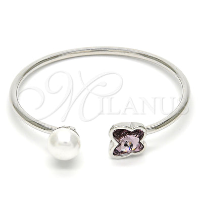 Rhodium Gold-Filled Butterfly Bangle 07.239.0005.7 — main product image — SKU 112649 | Brazalete de Oro Laminado con Rodio 07.239.0005.7 — imagen principal del producto — SKU 112649