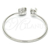 Rhodium Gold Filled Individual Bangle, Butterfly Design, with Provence Lavander Swarovski Crystals and Ivory Pearl, Polished, Rhodium Finish, 07.239.0005.9 (03 MM Thickness, One size fits all)