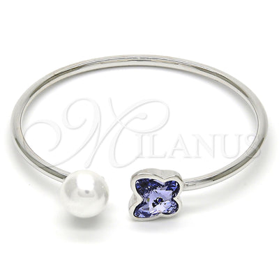 Rhodium Gold-Filled Butterfly Bangle 07.239.0005.9 — main product image — SKU 112653 | Brazalete de Oro Laminado con Rodio 07.239.0005.9 — imagen principal del producto — SKU 112653