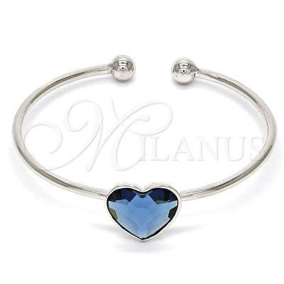 Rhodium Gold-Filled Heart Bangle 07.239.0013.7 — main product image — SKU 112657 | Brazalete de Oro Laminado con Rodio 07.239.0013.7 — imagen principal del producto — SKU 112657