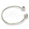 Rhodium Gold Filled Individual Bangle, with Light Silk Swarovski Crystals, Polished, Rhodium Finish, 07.239.0007.10 (03 MM Thickness, One size fits all)