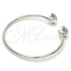 Rhodium Gold Filled Individual Bangle, with Luminous Green Swarovski Crystals, Polished, Rhodium Finish, 07.239.0007.12 (03 MM Thickness, One size fits all)
