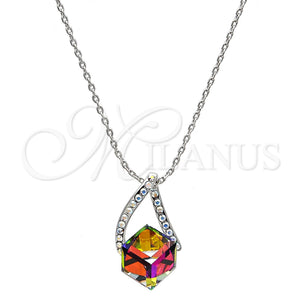 White Gold Filled Necklace — Pendant Necklace Frog Design with Vitrail Medium and — main product view — SKU 112697 | Oro Laminado Blanco collar — Pendant Necklace Frog diseño with Vitrail Medium and — SKU 112697