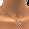 Rhodium Plated Pendant Necklace, Star Design, with Blue Topaz Opal and White Micro Pave, Polished, Rhodium Finish, 04.63.1325.6.18 (01 MM Thickness, 18 Inches Length)