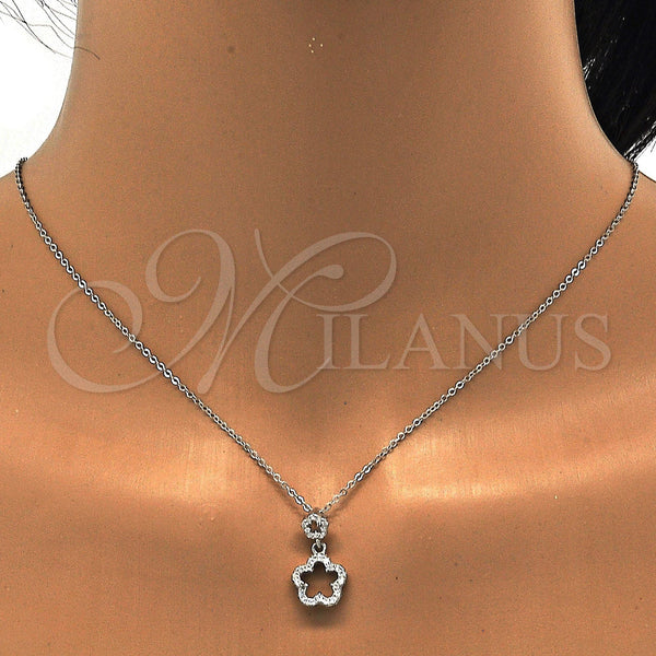 Sterling Silver Ring — Earring and Pendant Adult Set Flower Design with — alternate product view — SKU 112757 | Plata 925 anillo — Earring and Pendant Adult Set flor diseño with — SKU 112757