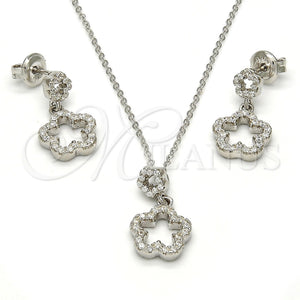 Sterling Silver Ring — Earring and Pendant Adult Set Flower Design with — main product view — SKU 112757 | Plata 925 anillo — Earring and Pendant Adult Set flor diseño with — SKU 112757