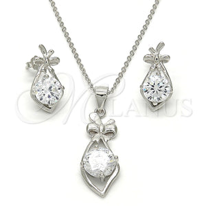 Sterling Silver Ring — Earring and Pendant Adult Set with White Cubic — main product view — SKU 112762 | Plata 925 anillo — Earring and Pendant Adult Set with blanco Cubic — SKU 112762