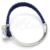 Rhodium Gold Filled Individual Bangle, Teardrop Design, with Aurore Boreale Swarovski Crystals and White Micro Pave, Polished, Rhodium Finish, 07.239.0002.11 (03 MM Thickness, One size fits all)