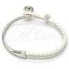 Rhodium Gold Filled Individual Bangle, Teardrop Design, with Amethyst Swarovski Crystals and White Micro Pave, Polished, Rhodium Finish, 07.239.0002.12 (03 MM Thickness, One size fits all)