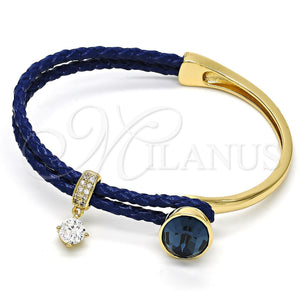 Gold Filled Jewelry — Individual Bangle with Montana Swarovski Crystals and White — main product view — SKU 112825 | Oro Laminado joyería — Individual Bangle with Montana Swarovski Crystals and blanco — SKU 112825