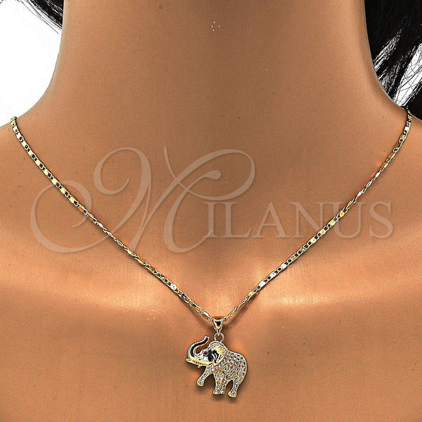 Gold Filled Ring — Earring and Pendant Adult Set Elephant Design with — alternate product view — SKU 112936 | Oro Laminado anillo — Earring and Pendant Adult Set Elephant diseño with — SKU 112936