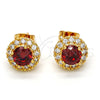 Gold Filled Stud Earring, with Cubic Zirconia, Golden Finish, 02.213.0022