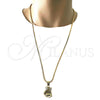 Oro Laminado Pendant Necklace, Gold Filled Style Polished, Golden Finish, 04.242.0064.30 (03 MM Thickness, 30 Inches Length)