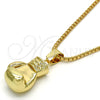 Oro Laminado Pendant Necklace, Gold Filled Style Polished, Golden Finish, 04.242.0064.30 (03 MM Thickness, 30 Inches Length)