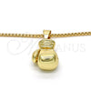 Oro Laminado Pendant Necklace, Gold Filled Style Polished, Golden Finish, 04.242.0064.30 (03 MM Thickness, 30 Inches Length)